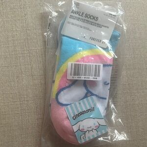 Forever 21 White and Blue Hosiery Socks